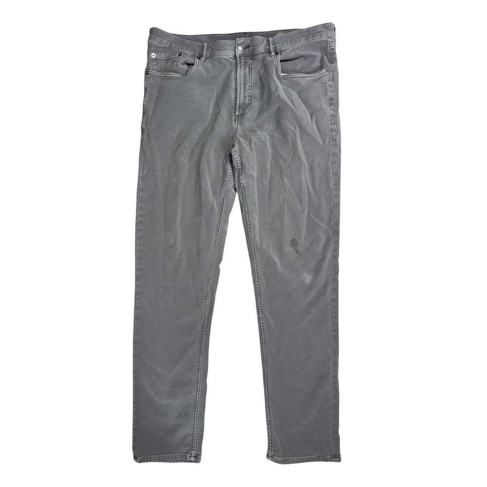 Faherty Brand Movement 5-Pocket Pants Slate‎ Grey Size 35 MBC0020-SLT Mens